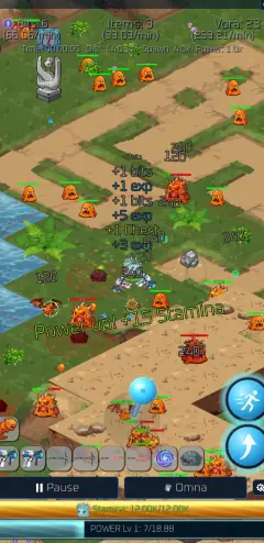 Planet zone combat with weapons and enemy swarms