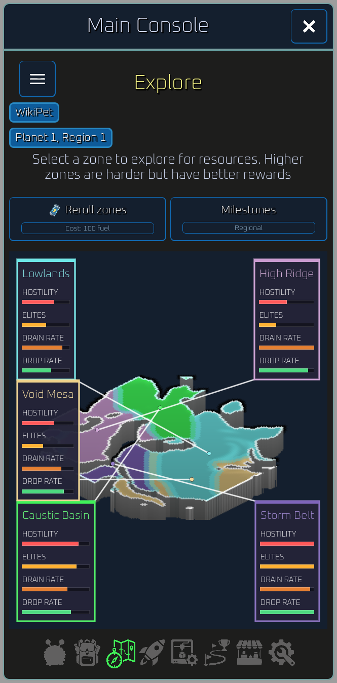 Explore hub tab